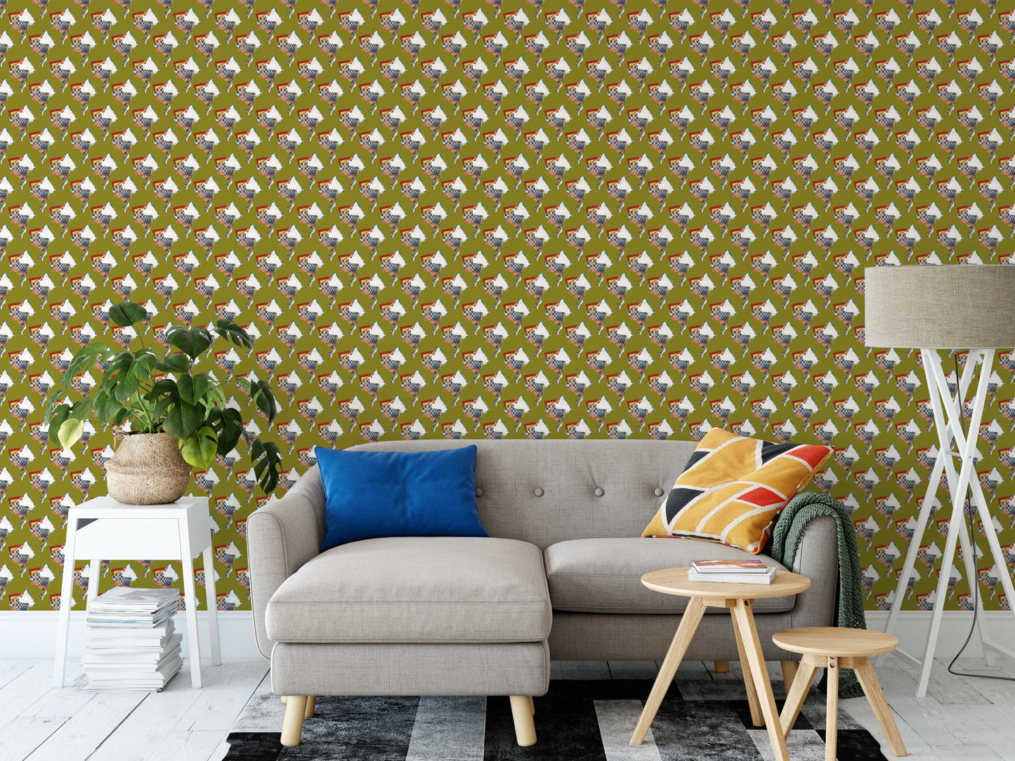 Julia - Khaki - Made of Matter - Wallpaper