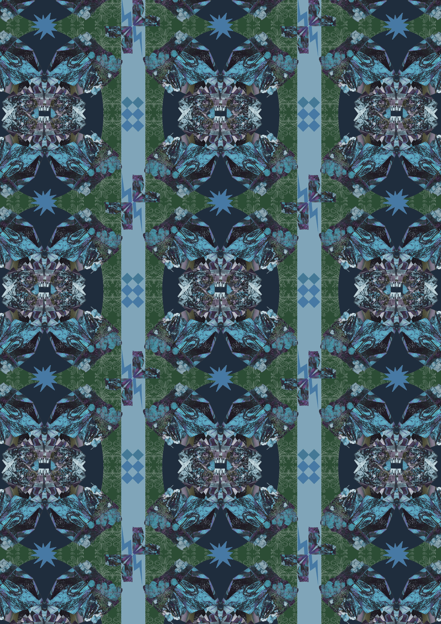 Circus - Blue - Made of Matter - Wallpaper