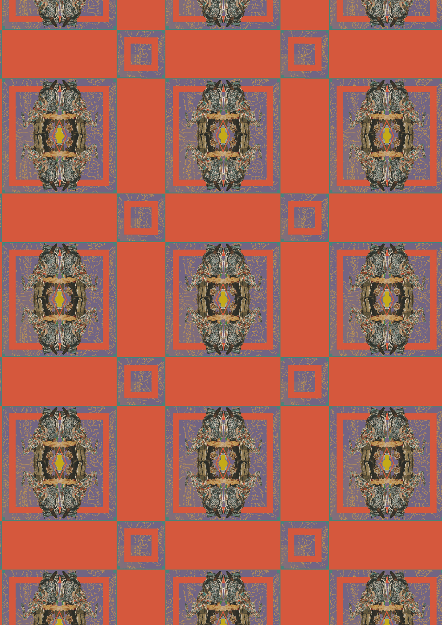 India - Orange - Made of Matter - Wallpaper