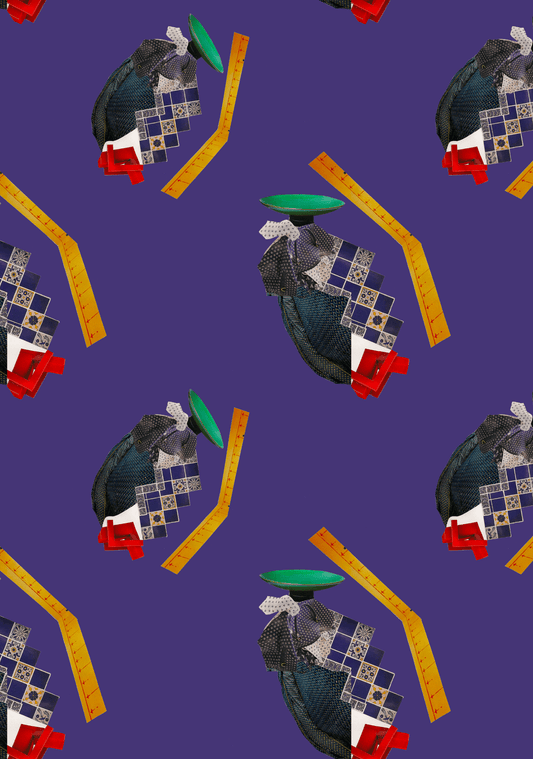 Ettore - Eggplant -  Made of Matter - Wallpaper